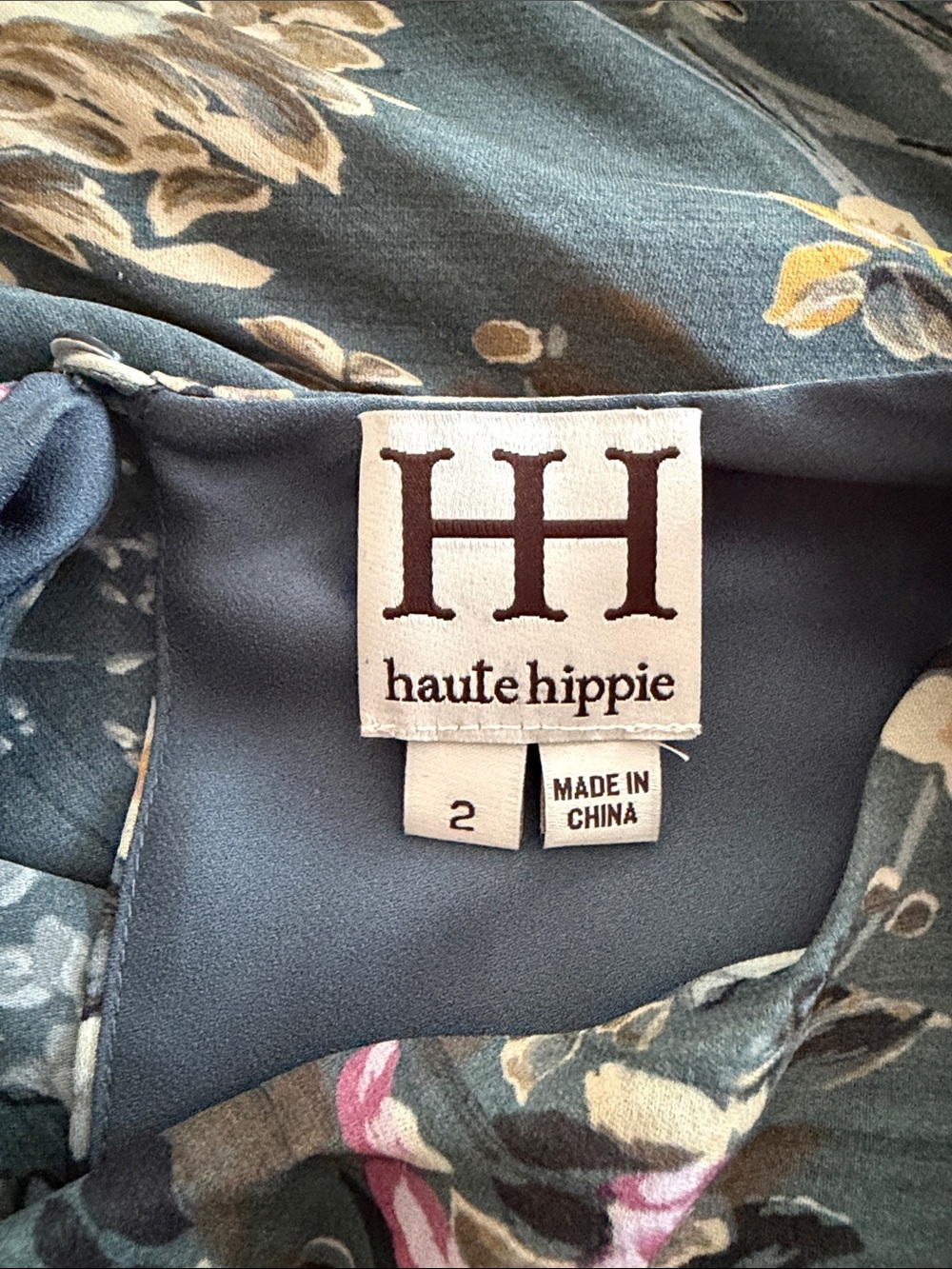 Haute Hippie Dark Green Floral Halter Maxi Dress - Picture 6 of 6